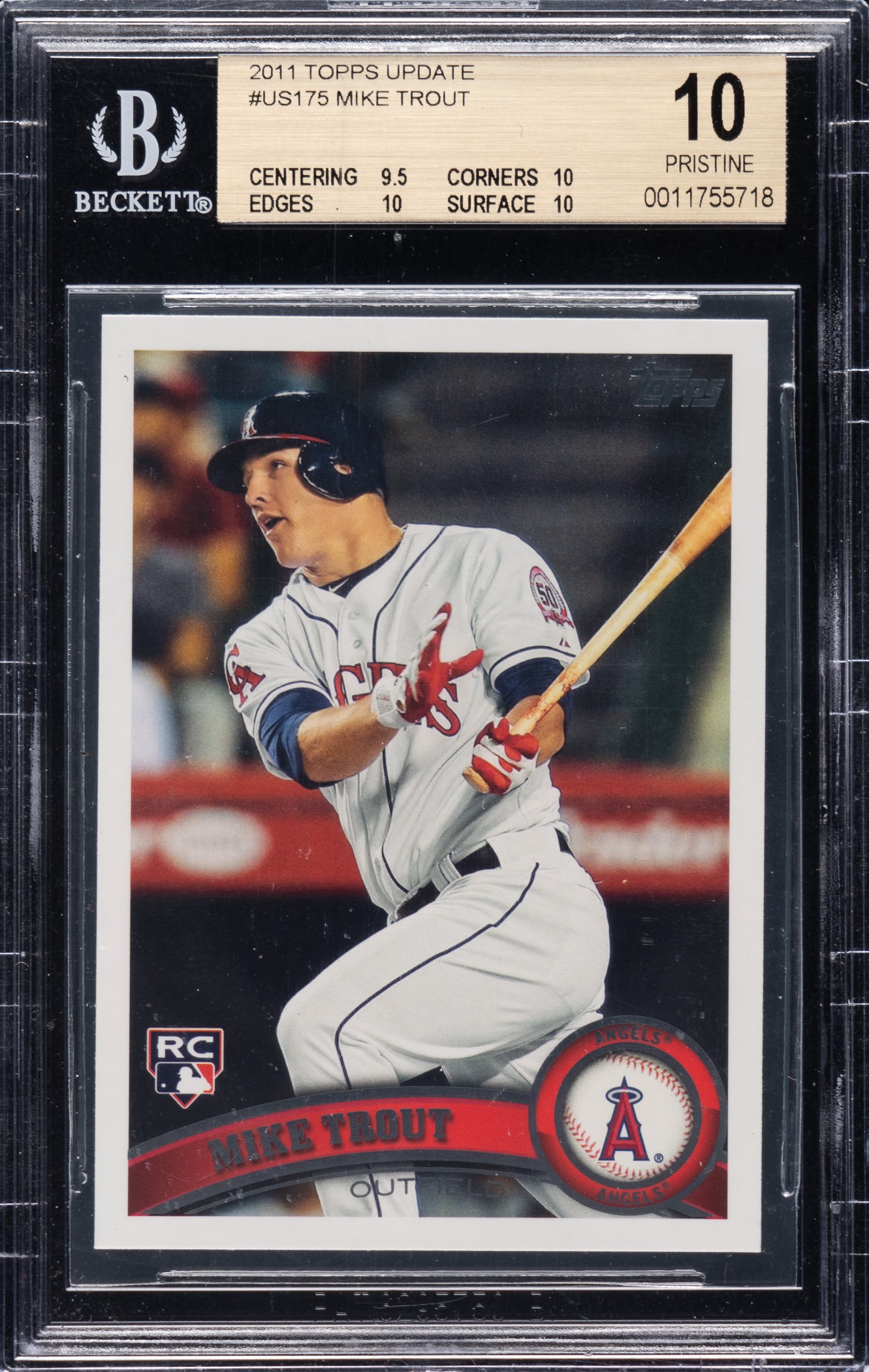 2011 Topps Update Mike Trout #US175 front